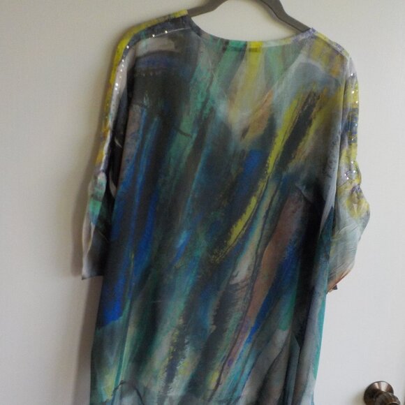 Jess & Jane - Swim Coverup - Size Large - Sheer Flowy Print (289) - Picture 7 of 7